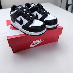 Nike Dunk Low Kids Black and White (Panda)Toddler Size 7c